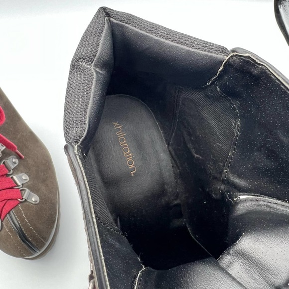 Target Xhilaration Stiletto Platform Boots size 9 Brown Red Utility Streetwear - Picture 10 of 12